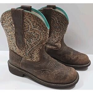 Ariat ~Woman Size 9B~ Brown Fatbaby Heritage Western Boots.